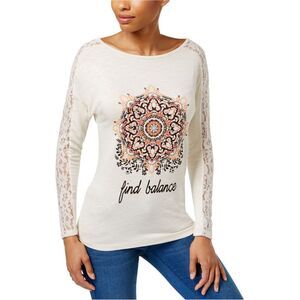 Jamie & Layla Womens Grapic Print Pullover Blouse, NWT